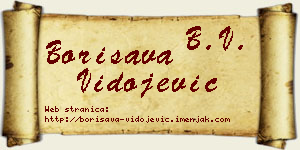 Borisava Vidojević vizit kartica